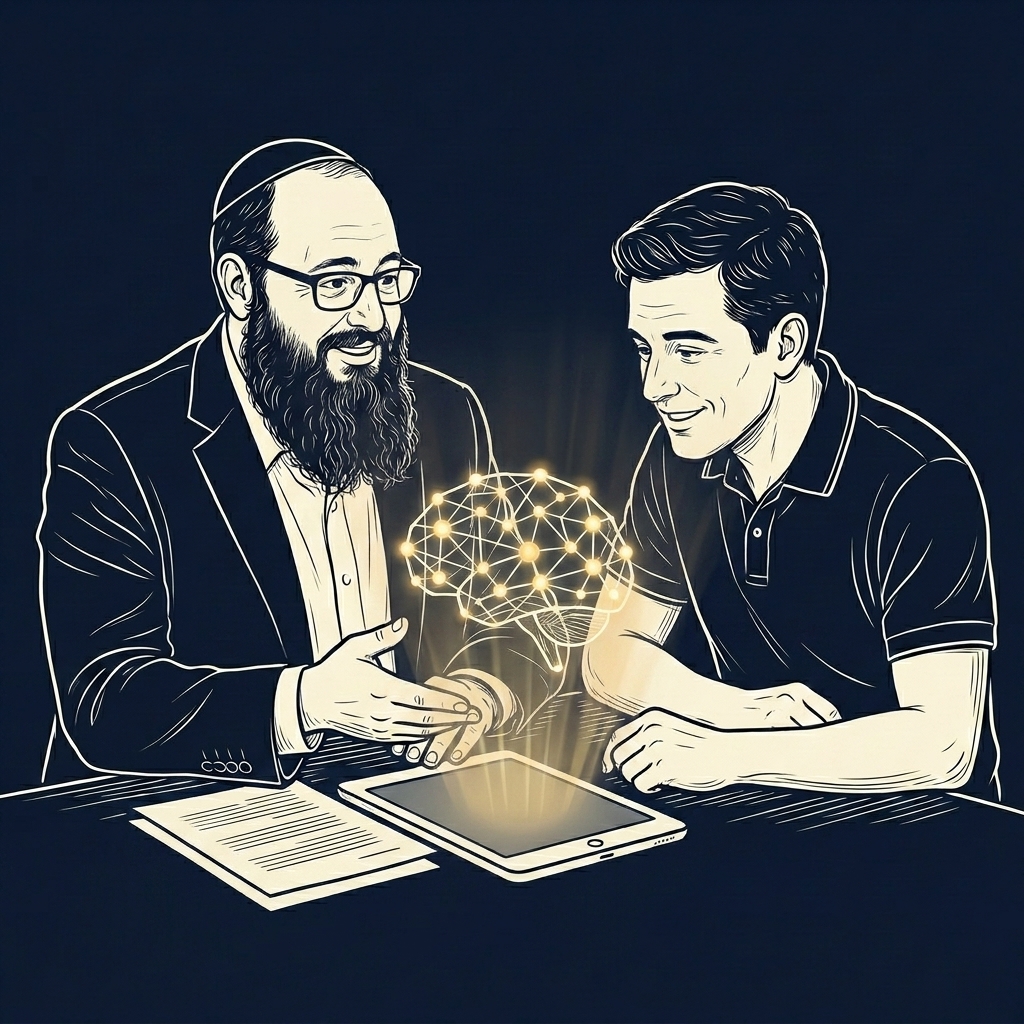 Consultant explaining findings to a business owner